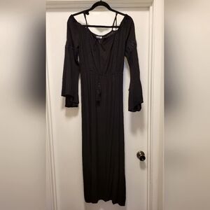Witchy Earthbound Black Maxi Dress